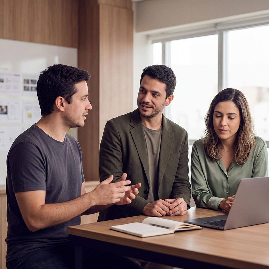 Equipe em reunião
